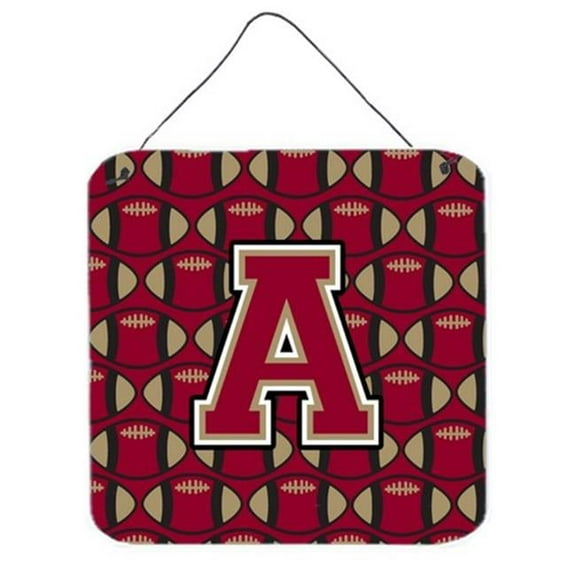 Letter A Football Garnet & Gold Wall or Door Hanging Prints