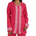 thumbnail image 6 of Moomaya Womens Solid 2 Pcs Nightwear Set Sleepwear Top & Pajama PJ NightSets, 6 of 8