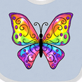 thumbnail image 4 of Inktastic Butterfly with Rainbow Wings Boys or Girls Baby Bib, 4 of 4