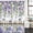 Green Light Purple, variant on Polyester Fabric Spring Purple Flowers Shower Curtain, Farmhouse Leaves Fences Watercolor Waterproof Bathtub Curtain Bathroom Decor Set with Hooks 72 x 84 Inches