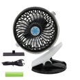 thumbnail image 1 of Mini ventilador con clip Ventilador de circulación de aire rápido giratorio portátil para escritorio de coche Dormitorio de oficina junto a la cama, con batería Sweethay HA002797-02B, 1 of 6