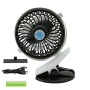 Mini Fan with Clip Portable Rotating Clip; Portable Fast Air Circulating Fan for Car Desk Bedside Office Bedroom, with Battery