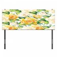 thumbnail image 3 of Rose Headboard, Roses Illustration in Watercolor Painting Effect Ornate Wedding Celebration, Upholstered Decorative Metal Bed Headboard with Memory Foam, Full Size, Yellow Beige Green, by Ambesonne, 3 of 4