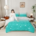 thumbnail image 4 of Castle Fairy Teenagers Glitter Print Full Size Comforter Sets,Dreamy Princess Bedding Sets, 4 of 8