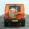 thumbnail image 6 of Sikiie Fantasy Underwater Jellyfish PVC Leather Spare Tire Wheel Cover Spare Tire Cover, for Car Truck SUV Camper Trailer Universal Fit(14-17in)-14 inch, 6 of 6