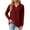 Wine, variant on qucoqpe Womens Long Sleeve Tops with Buttons Down Pullover Casual Solid Loose Fit V-Neck Tunic Blouse