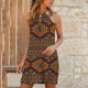 thumbnail image 2 of Vestido estampado casual con cuello halter y cuello en V sin mangas para mujer Pompotops  ghjkhdj3391, 2 of 4