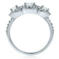 thumbnail image 3 of HeartsAndYou 2.4ct Round Cut Moissanite Engagement Ring for Women Trilogy Halo Design 18k White Gold over Silver, 3 of 9