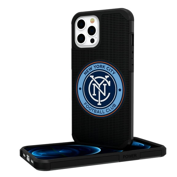 New York City FC iPhone Text Backdrop Rugged Case