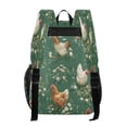 thumbnail image 3 of PVC Transparent Backpacks Clear Backpack for Travel and Outings Chickens and Flowers Pattern, 3 of 7