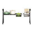 thumbnail image 1 of Hyasfey Retractable Storage Rack Anti-Corrosion Strong Load-bearing Bathroom Under-Sink Expandable Heavy Duty Metal Shelf Organizer, 1 of 7