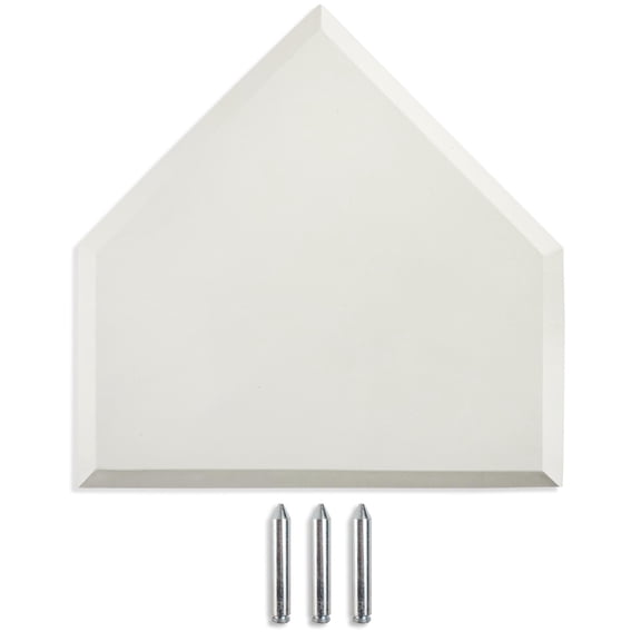 Cannon Sports Official Size Home Plate - Waffle Bottom Rubber Home Plate with Metal Spikes - Regulation Size Baseball Softball Home Plate