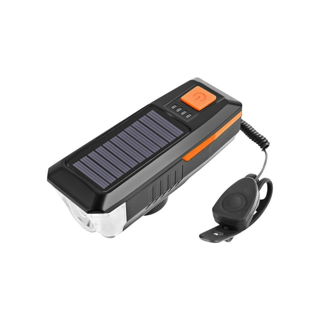 Light Headlight Solar Horn Light USB Rechargeable Headlight Cycling Strong Flashlight Cycling Equipment