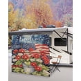 thumbnail image 5 of 4th of July RV Awning Sun Shade Screen 9'X7' Stars American Flag Flower Mesh Sunscreen Patriotic Freedom Awning Shade Screen with Zipper UV Blocker Completed Kits for RV Motorhome Camper, 5 of 7