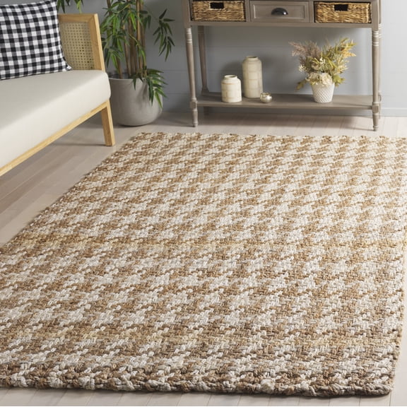 Safavieh Natural Fiber Zechariah Solid Color Area Rug, Natural/Bleach, 5' x 8'