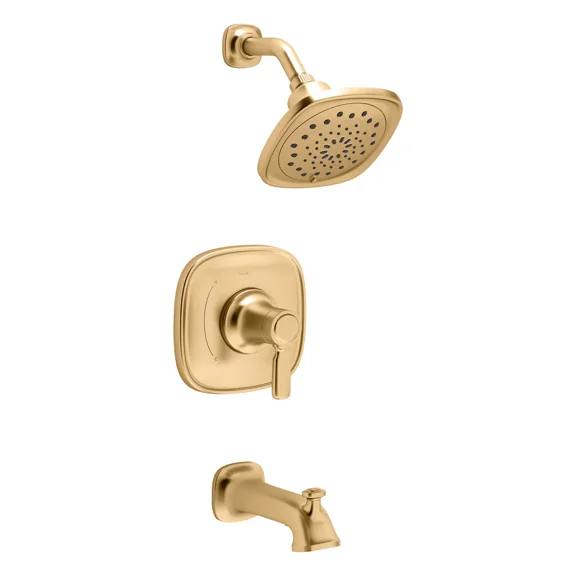 Kohler Terzet Rite-temp Bath and Shower Trim Set, Brass