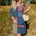 thumbnail image 3 of Colorful Denim Patchwork Pattern-1 Dress Summer Dresses Woman Street Style Big Size Casual Dress, 3 of 9