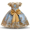 thumbnail image 2 of AAMILIFE Robe de Mariage en Tulle et Dentelle pour Filles, Élégante Robe de Princesse pour Fête, Robe de Cérémonie, Robe pour Enfants, 2 of 8