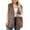 Brown, variant on Uaswgudfs Women's Black Faux Fur Vest, Plus Size Winter Sleeveless Warm Outerwear, Casual Fashion Layering Jacket - Trendy Style Black 2XL