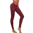 thumbnail image 4 of QLEICOM Womens Yoga Pants Capri Leggings High Waist Running Tie-dye Pants Workout Leggings Athletic Pants Tummy Control Leggings Red XXL, 4 of 6