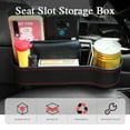 Car Seat Pockets Leather Car Console Side Organizer Seat GapFiller