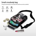 thumbnail image 7 of HELLHERO Blue Butterflies Crescent Moon Shoulder Bag with Zipper Closed Unisex for Casual Use 4.33x1.97x7.09, 7 of 7