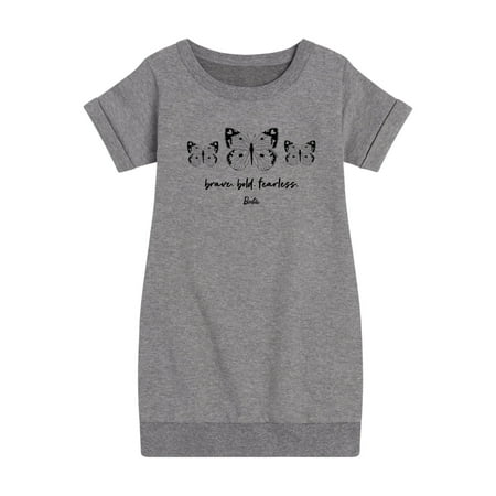 

Barbie - Brave Bold and Fearless - Butterflies - Toddler And Youth Girls Fleece Dress