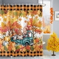thumbnail image 2 of Shower Curtains for Bathroom-72"x78",Rustic Gnome Truck Plant Waterproof Bath Curtain Grommet Shower Curtain Set, 2 of 7