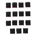 thumbnail image 4 of Raindrops 15Pcs Wire Clamps for Cables Black Plastic Square Design for Desk Clutter, 4 of 8