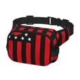 thumbnail image 2 of Kdxio Nautical American Flag Crossbody Double Layer Waist Bag Belt Bag for Unisex Fanny Pack Fashion Waist Packs for Hiking Running Shopping Traveling, 2 of 9