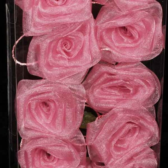 The Ribbon People Coral Pink Rose Flower Wired Craft Garland 54'
