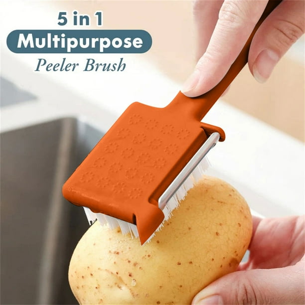 Lot de 2 éplucheurs rotatifs multifonctions en acier inoxydable pour pommes de terre, carottes, aliments, fruits, légumes, ustensiles et gadgets
