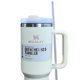 thumbnail image 2 of Termo Taza Taza de café caliente de acero inoxidable 304 con tapa, taza caliente fría de paja, frasco de vacío de 40oz, 2 of 7