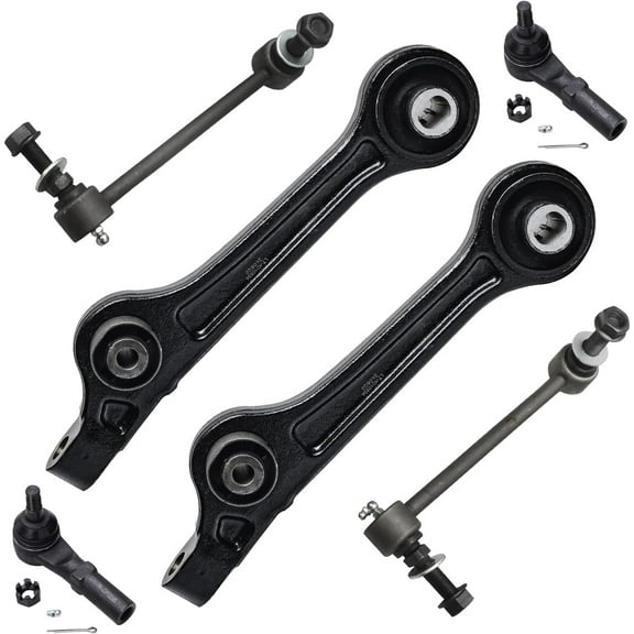 Detroit Axle - Front End Kit for 2011-2019 Chrysler 300 Dodge Charge 2011-2018 Challenger, 2 Lower Rearward Control Arms 2 Outer Tie Rods 2 Sway Bars 2012 2013 2014 2015 2016 2017 Replacement