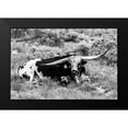 thumbnail image 2 of Stockton, Tyler 24x17 Black Modern Framed Museum Art Print Titled - B and W Longhorn I, 2 of 5