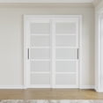 thumbnail image 2 of 72" x 80" [Easy-Slide Bow-Shaped Handle] 5-Panel Frosted Glass Sliding Door Kit - No Painting Required, Pre-assembled closet Use (Hardware Included), 2 of 8