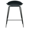 thumbnail image 3 of 2xhome - Black 25" Seat Height Black Molded Plastic Bar Stool Modern Barstool Counter Stools with Backs and armless Metal Legs, Set of 1, 1 piece, 3 of 13