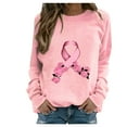 thumbnail image 2 of CLOISE Breast Cancer Sweatshirt Women Breast Cancer Fight Sweatshirts Daisy Ribbon Oversized Crewneck Long Sleeve Blouses Cancer Survivor Gifts Tops Comfort Pullover Hoodie Fall Outfits Pink S, 2 of 4