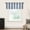 Blue, variant on Navy Blue Valance Curtains for Kitchen/Living Room/Bathroom/Bedroom Window, Rod Pocket Small Topper Half Short Window Curtains Voile Sheer Scarf, Modern White Geometric Vertical Stripes 60"x18"