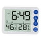 thumbnail image 5 of Pantalla digital Medidor de humedad Termómetro Temperatura Reloj despertador Azul, 5 of 8