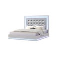 thumbnail image 2 of Passion king 4 Pc LED Bedroom Set Made with Wood in Milky White, 2 of 5