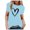 Sky Blue, variant on Fesfesfes T Shirts for Women Loose Fit Women Summer Heart Printing Short Sleeve Shirt Round -Neck Casual Tops Blouse Tshirt for Women 8(L)