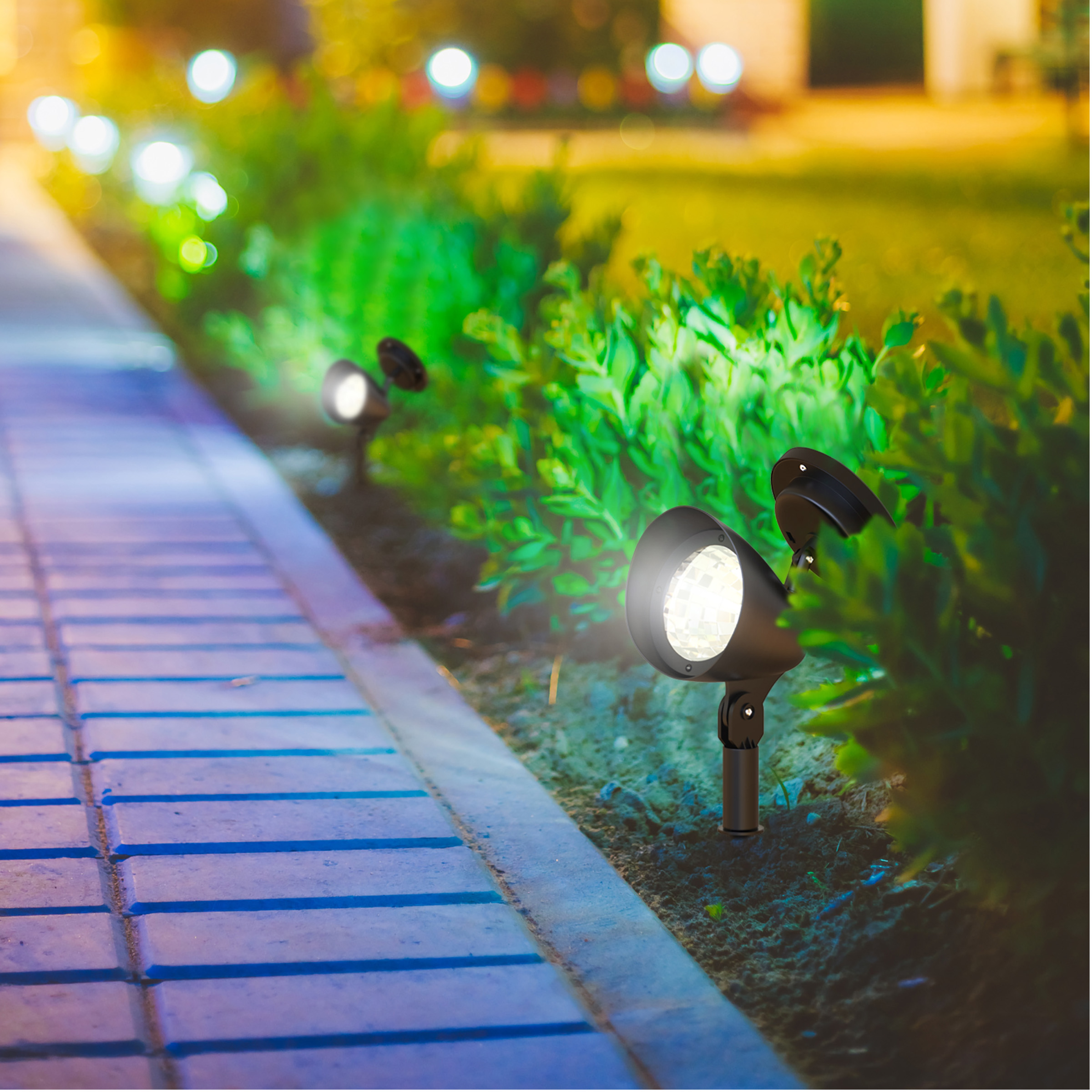 Outdoor Solar Yard Spot Lights - Set of 4 by Pure Garden