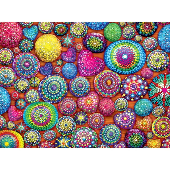 Rose Art Mandala Stones Jigsaw Puzzle