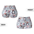 thumbnail image 5 of Haiem I Love USA No Front Seam Biker Shorts for Women Yoga Workout Gym Bike Shorts with Tummy Control Moisture-Wicking-Small, 5 of 9