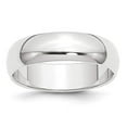 thumbnail image 3 of Platinum 6mm Half-Round Featherweight Band Ring Size 8, 3 of 7