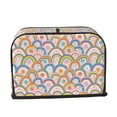 thumbnail image 2 of Balery Rainbow Flowers Pattern Oven Cover Kitchen Bread Machine Protector, 2 Slice Toaster Cover for Home, Anti Dust Fingerprint Coaster Cover, 2 of 7