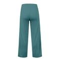 thumbnail image 7 of ManxiVoo Women's Casual Drawstring Waist Wide Leg Pants with Pockets Comfortable Soft Lounge Athletic Trousers L Size Mint Green, 7 of 7