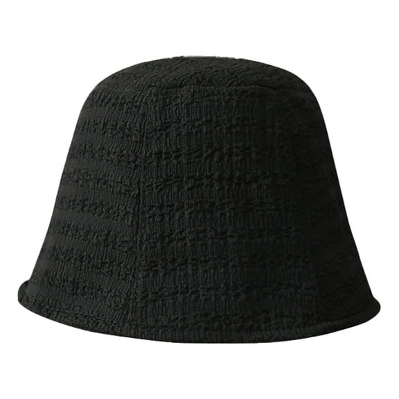 56-58cm hat circumference thin solid color hat summer fisherman hat men and women sunshade bucket hat sunscreen hat - black