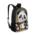 thumbnail image 2 of KUIFORTI Cute Panda Backpack For Girls Water-proof 17 Inch Kids Bookbag for High School Boys Comfortable Shoulder Bag with Adjustable Straps Big Capacity Schoolbag, 2 of 6